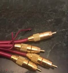 gold plated super sheld rca cable car systems audio Original