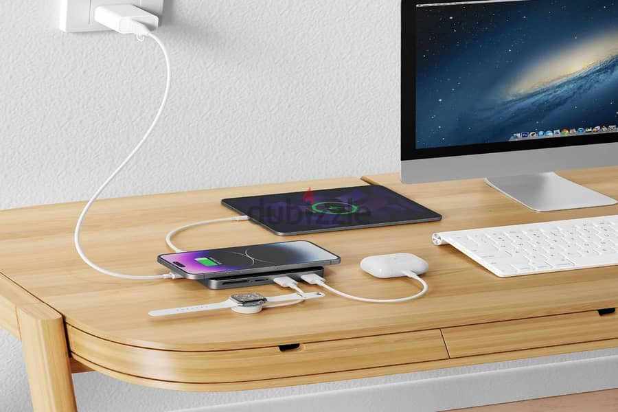 USB-Multi Hub-Wireless Charging-MagSafe10 in 1 يو أس بى شاحن لاسلكى 6