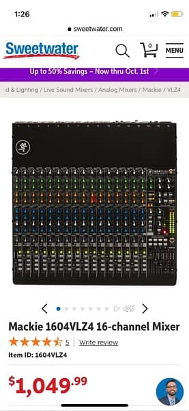 Mackie 1604VLZ4 (16 Channel Mixer with Onyx Preamps) 8