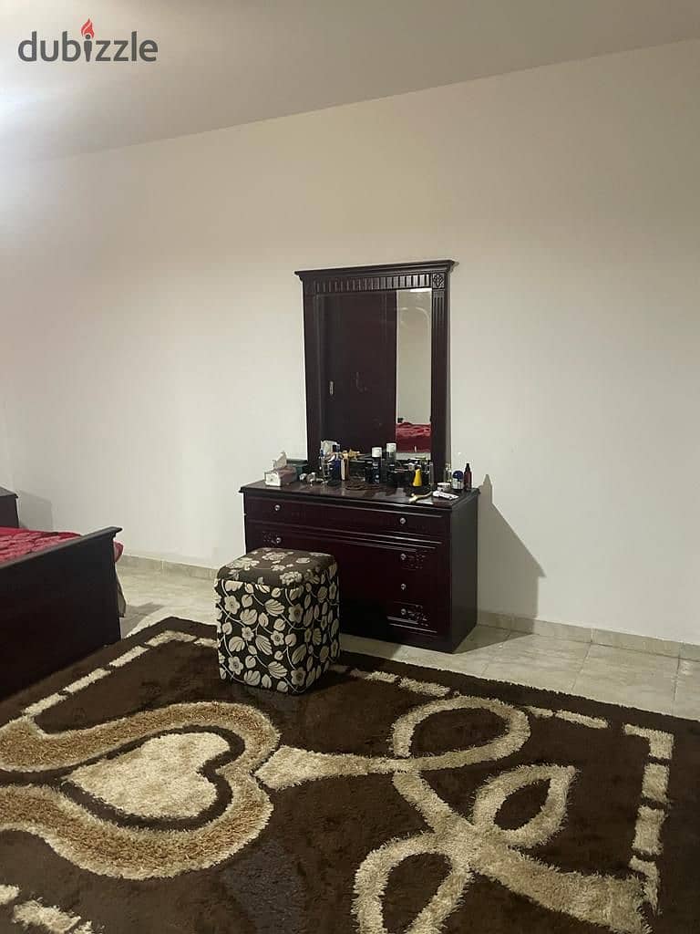 A furnished apartment is available for rent, ground floor, in Al-Rehab City 2 3