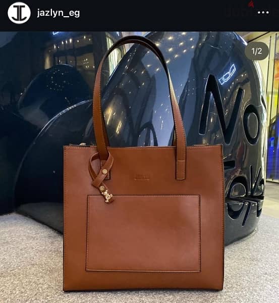 Jazlyn Loval Brand - Brown Tote Bag 1