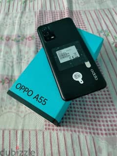 oppo  a55  128/4+4 بلزقة الضهر مفهوش خربوش السعر نهائي