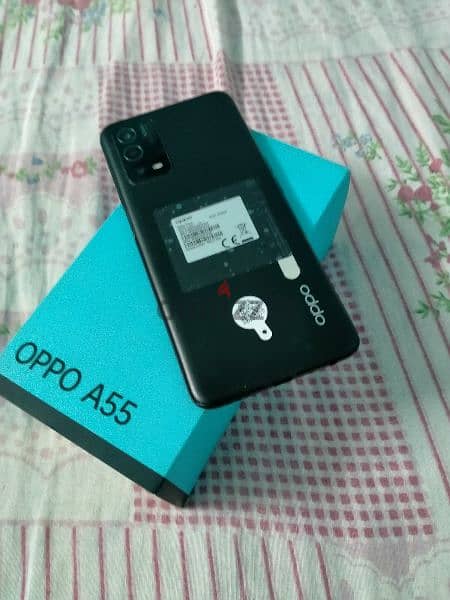 oppo  a55  128/4+4 بلزقة الضهر مفهوش خربوش السعر نهائي 1