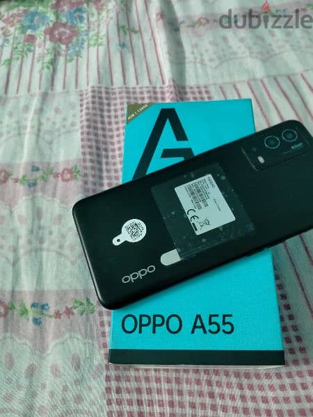 oppo  a55  128/4+4 بلزقة الضهر مفهوش خربوش السعر نهائي 3