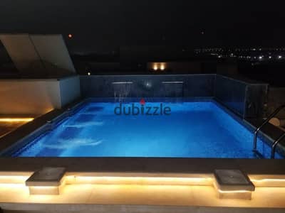 Apartment 220 m with a roof of 154 m with a Jacuzzi, immediate delivery, for sale in installments over 10 years in New Cairo