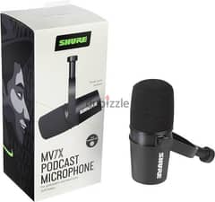 Shure MV7X XLR Podcast Microphone.