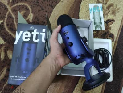 مايك بلو يتي الأصلي التقيل بحالة الزيرو استعمال اسابيع mic blue yeti