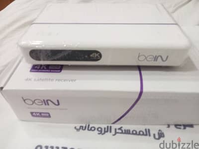 ريسيفر BEIN 4k جديد بقاله شهر بالظبط ، باشتراك سنوى عدا عليه شهر بس.