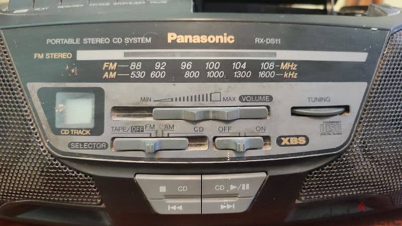 كاسيت Panasonic مع مدخل cd 1