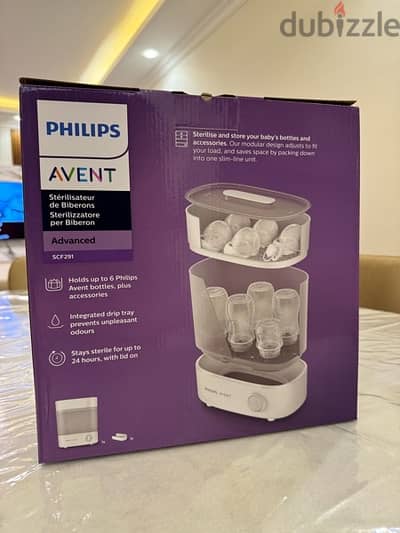 Philips Avent Advanced Bottle Steriliser, Kills 99.9% Of Germs