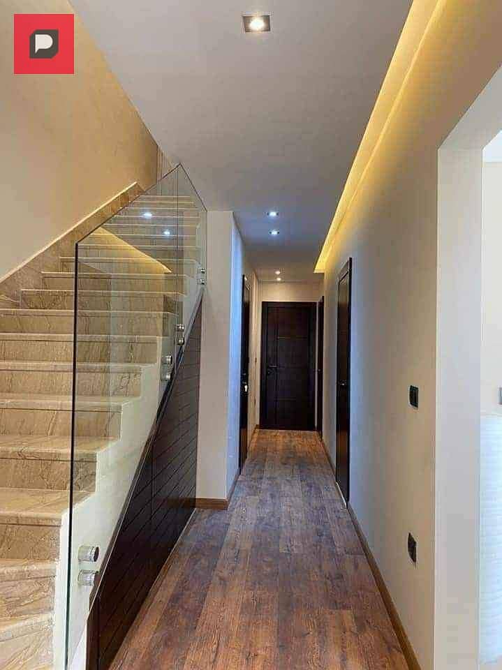 Duplex with garden, 4 rooms for sale in Telal East Compound, New Cairo, wall in wall with Mountain View and Palm Hills, in installments over 96 months 10