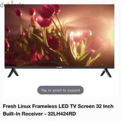 FRESH - 32" Smart LED screen - Built in receiver