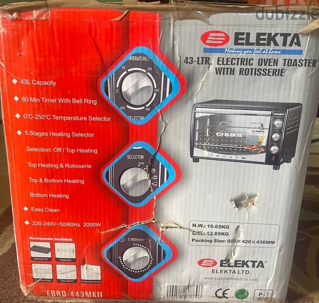 ELEKTA microwave 43L 2000k watt 1