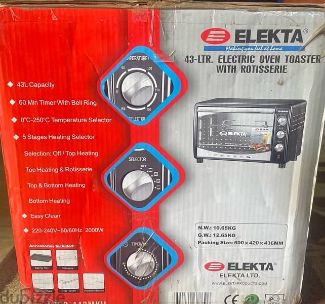 ELEKTA microwave 43L 2000k watt 2