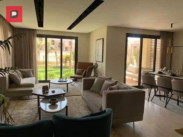 Two-bedroom apartment with a distinctive double view for sale in Bloomfields Compound in Mostakbal City near the 5th Settlement,AUC and Cairo airport 1