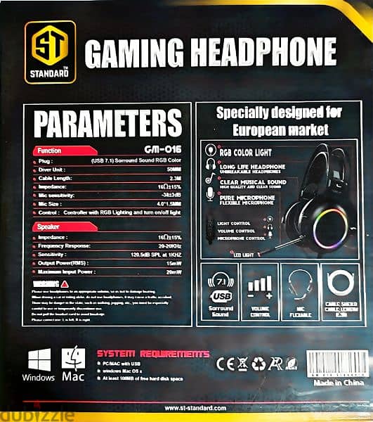 Standard ST - Headphone GM-016 اقوي سماعة جيمنج في فئتها السعرية 1