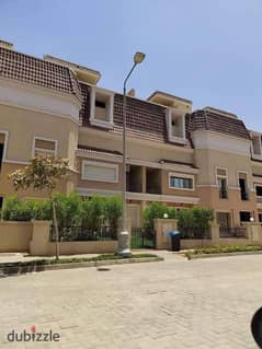 Villa for sale in Sarai Compound, ground, first and roof, distinctive location, next to Madinaty