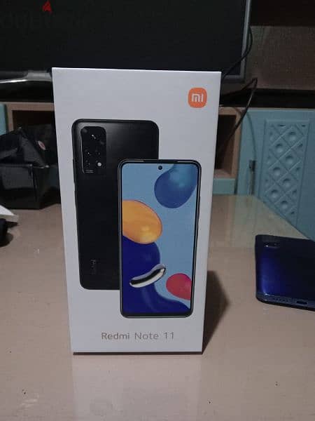 موبايل redmi note 11 6 ram+128 gكسر زيرو  معاه علبته وشاحن الاصلي 2