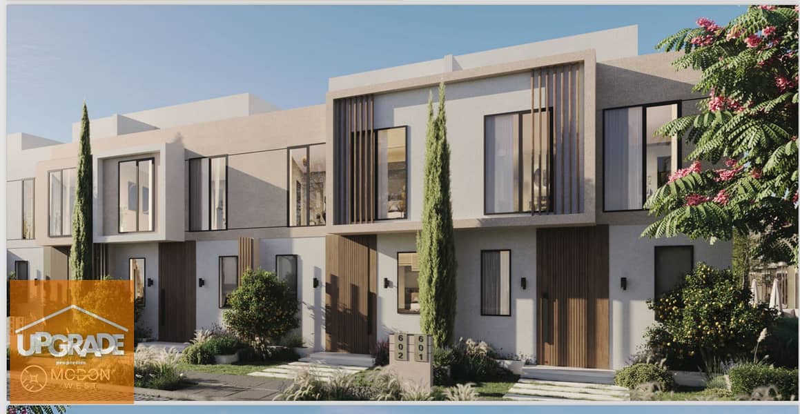 Townhouse villa, 208 sqm, with 5% down payment and 10-year installments in Villagio Compound, 6th of October City, Eastern Expansions, near Golf Palm 2