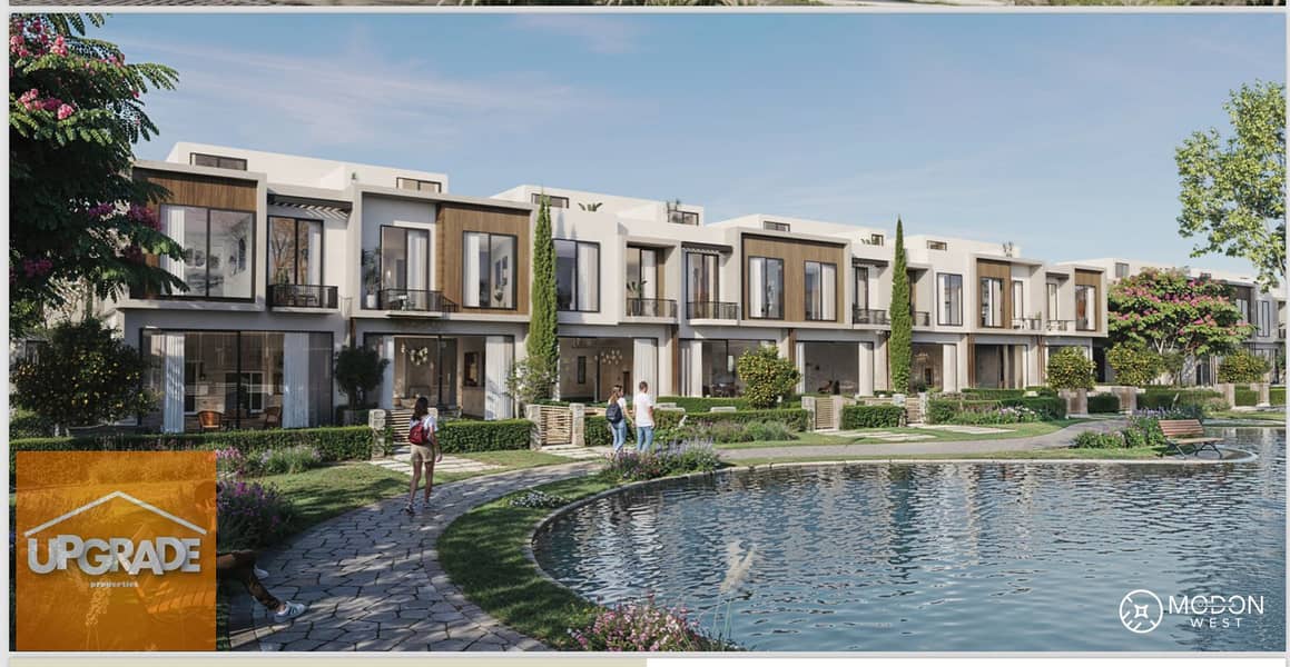 Townhouse villa, 208 sqm, with 5% down payment and 10-year installments in Villagio Compound, 6th of October City, Eastern Expansions, near Golf Palm 4