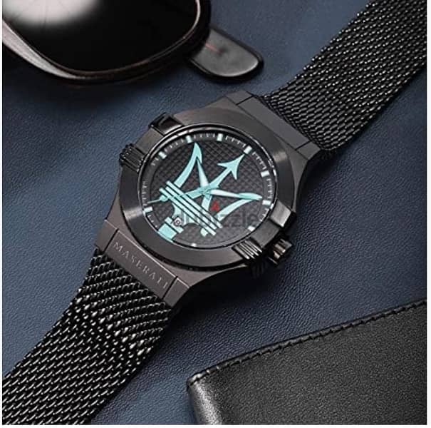 UNIQUE Maserati Aqua Edition Men's Quartz Movement Watch, black, 2