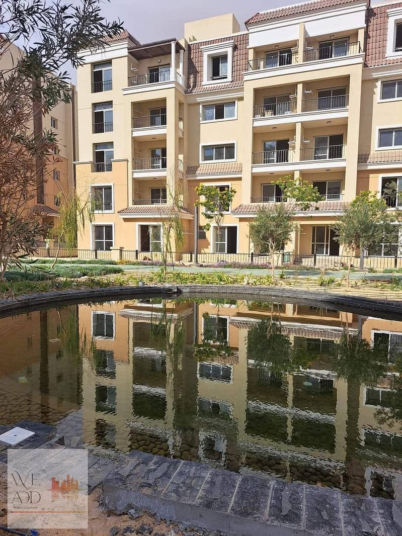 Book now a 50m ground floor studio with a 21m garden with a cash discount of up to 42% in Sarai Compound in New Cairo, Esse Phase 4