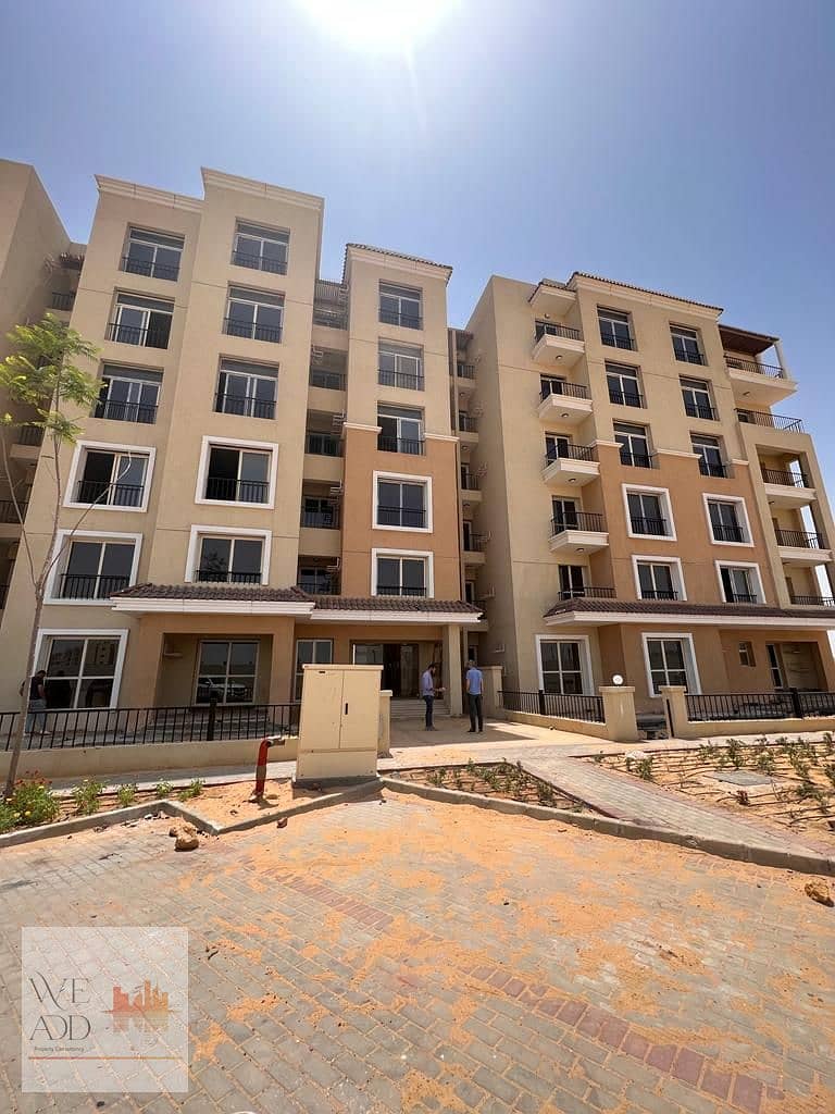 Book now a 50m ground floor studio with a 21m garden with a cash discount of up to 42% in Sarai Compound in New Cairo, Esse Phase 7