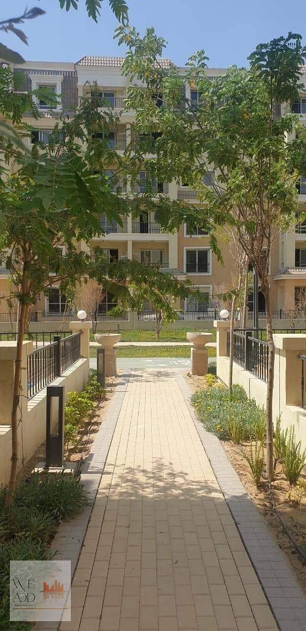 Book now a 50m ground floor studio with a 21m garden with a cash discount of up to 42% in Sarai Compound in New Cairo, Esse Phase 11