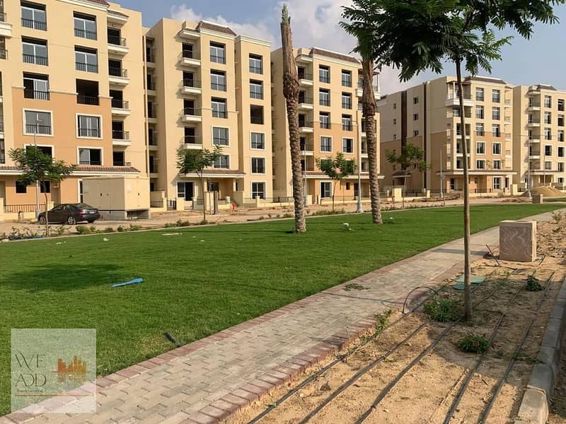 Book now a 50m ground floor studio with a 21m garden with a cash discount of up to 42% in Sarai Compound in New Cairo, Esse Phase 14