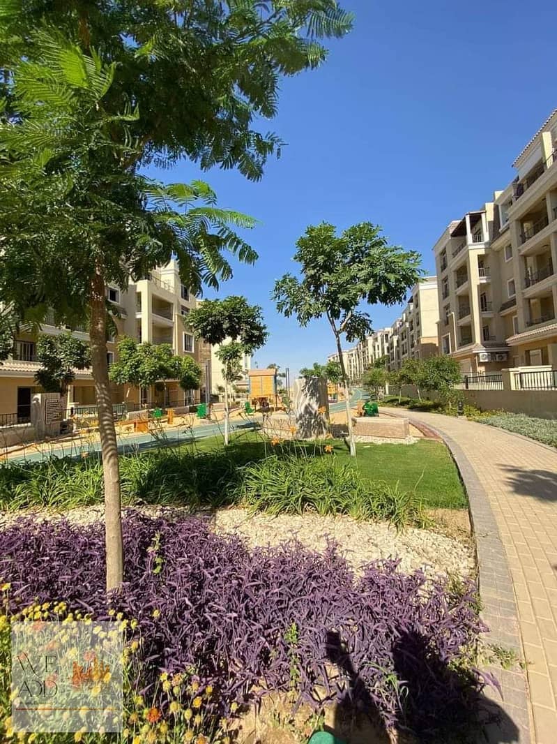 Book now a 50m ground floor studio with a 21m garden with a cash discount of up to 42% in Sarai Compound in New Cairo, Esse Phase 16