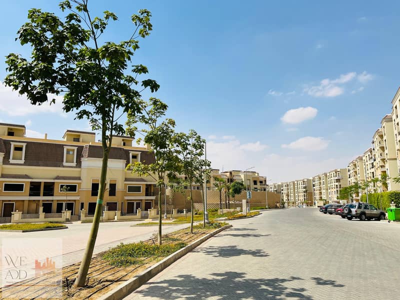 Book now a 50m ground floor studio with a 21m garden with a cash discount of up to 42% in Sarai Compound in New Cairo, Esse Phase 18