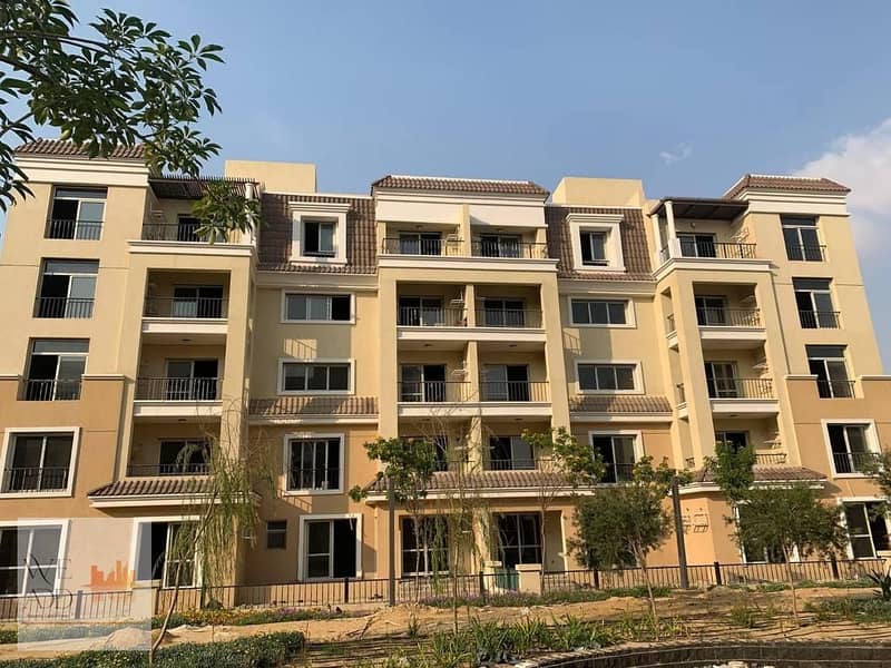 Book and invest in Sarai Compound in Mostakbal City Studio 73m ground floor with 60m garden, landscape view at a very special price. Book now. 10