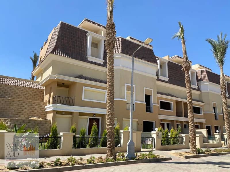 In a prime location in Sarai Compound, own S Villa, 239m corner double view, in the villas only phase of Rai Valleys, with a down payment starting fro 9