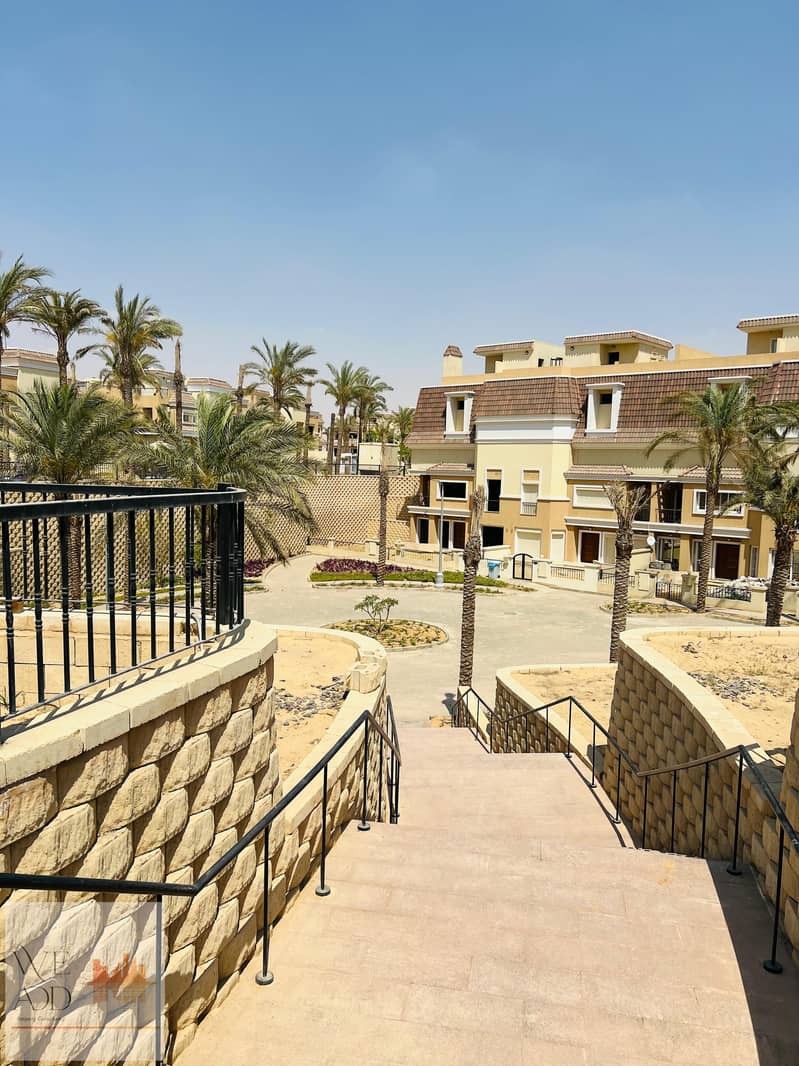 In a prime location in Sarai Compound, own S Villa, 239m corner double view, in the villas only phase of Rai Valleys, with a down payment starting fro 22