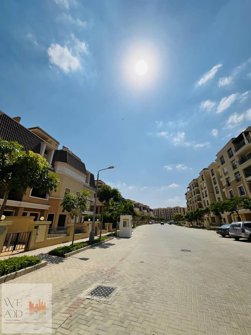 Choose your distinguished property in Sarai Compound, duplex 205 m, 4 rooms, with a private garden of 121 m, on a direct view in Sheya phase, with a 5 14