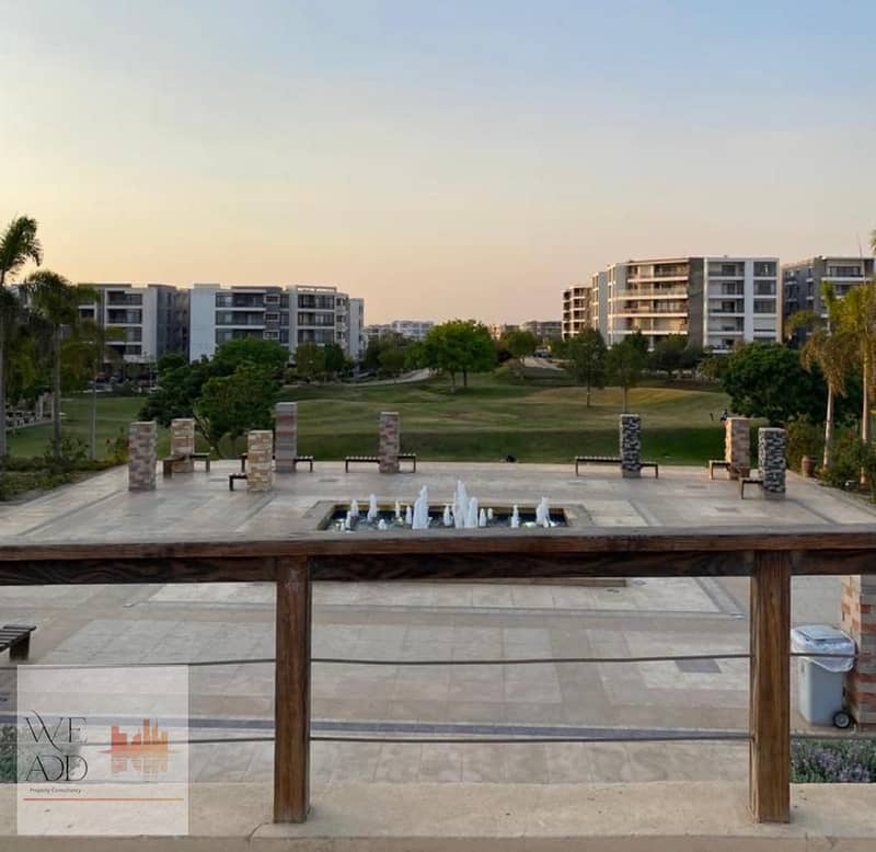 The smallest two-room area in Taj City Compound, a distinctive division of 115 square meters, with a landscape view and a lake, with installments up t 8