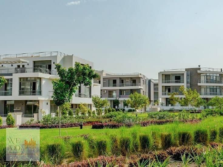 The smallest two-room area in Taj City Compound, a distinctive division of 115 square meters, with a landscape view and a lake, with installments up t 10