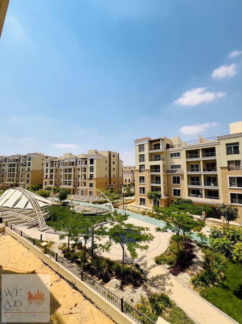 Duplex with direct view 204 m + private garden 177 m Your entire home is on the garden in Sarai Compound in New Cairo with a down payment 700000 12