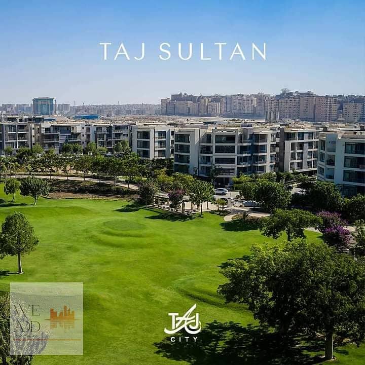 Book a 72m studio with a 41m garden in Taj City Compound after 3 million after a 42% cash discount in front of Cairo Airport 24