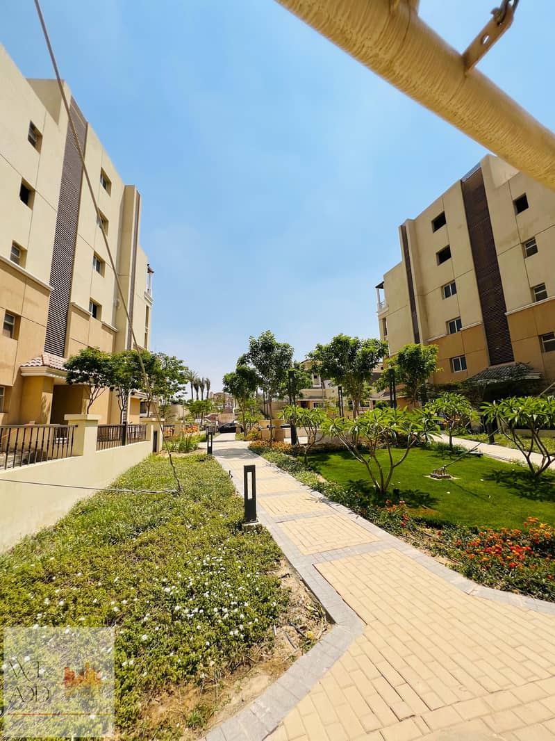 Triplex apartment for sale, 217 m, private roof, 74 m, walled, Madinaty, Sarai Compound, near Mostakbal City, in installments over 8 years 23