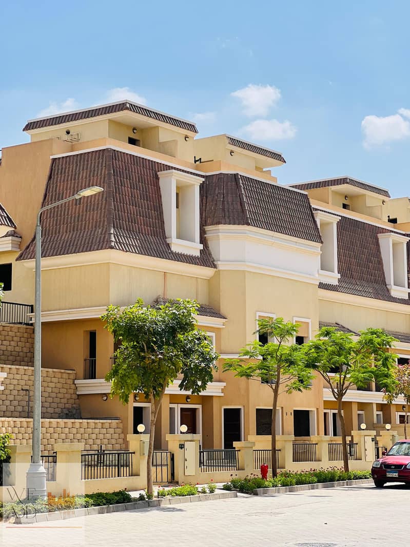 Buy now your villa in Sarai Compound with a down payment starting from 700 thousand. Villa 212 m, two floors, for sale at a very special price in New 4