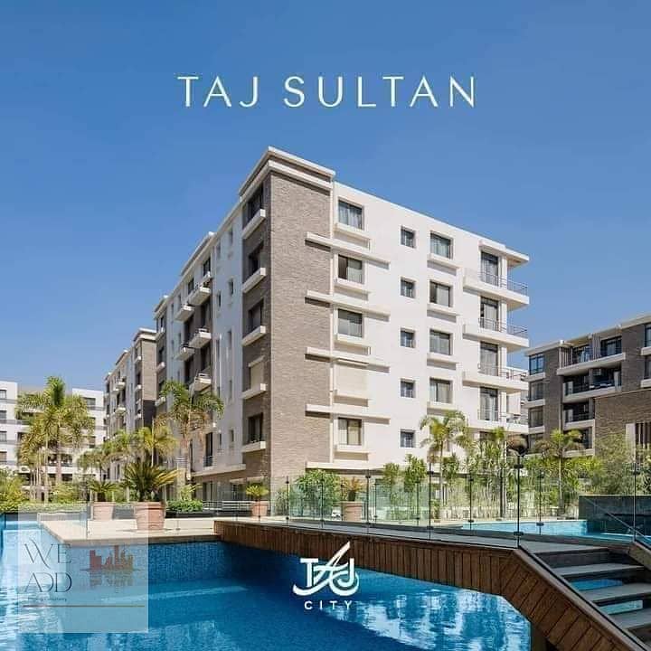 Duplex apartment, 156 m, longitudinal division, for sale in Taj City Compound in El Tagamoa, on Suez Road, Origami Golf Phase 7