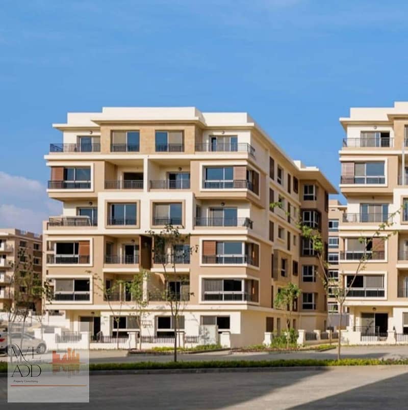 Duplex apartment, 156 m, longitudinal division, for sale in Taj City Compound in El Tagamoa, on Suez Road, Origami Golf Phase 16