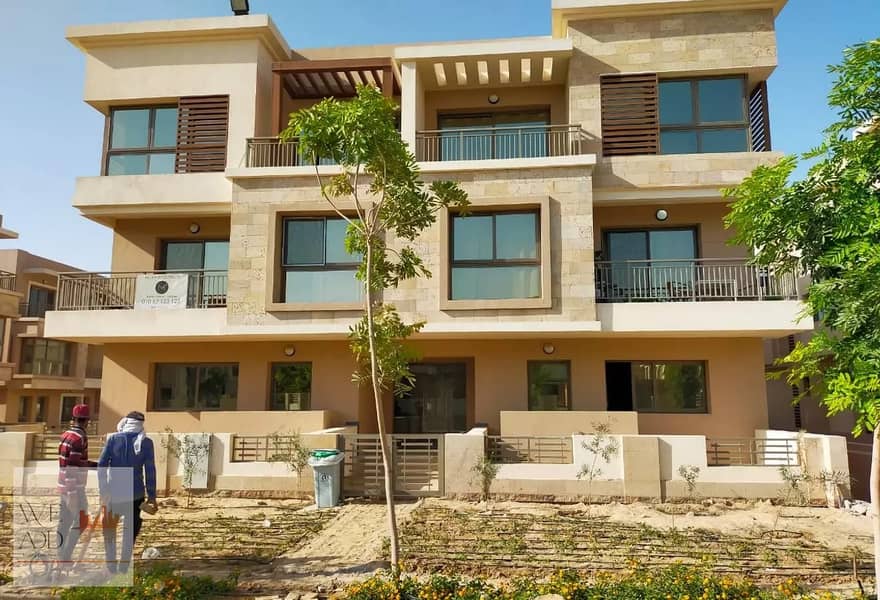 Duplex apartment, 156 m, longitudinal division, for sale in Taj City Compound in El Tagamoa, on Suez Road, Origami Golf Phase 18