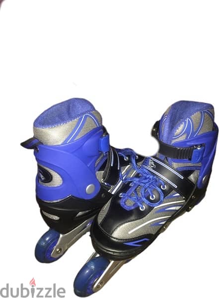 Skating shoes double calf single row blue size:39-42 eu 3