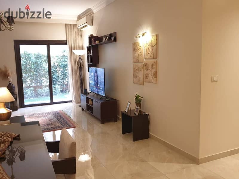 For sale apartment with a garden ultralux finished, Green 5 mabany edris  6th of October 4