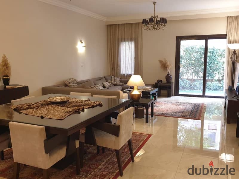 For sale apartment with a garden ultralux finished, Green 5 mabany edris  6th of October 6