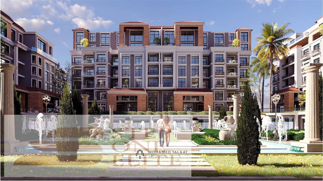 2 bedroom apartment + private garden + car garage in the Fifth Settlement on Suez Road 0