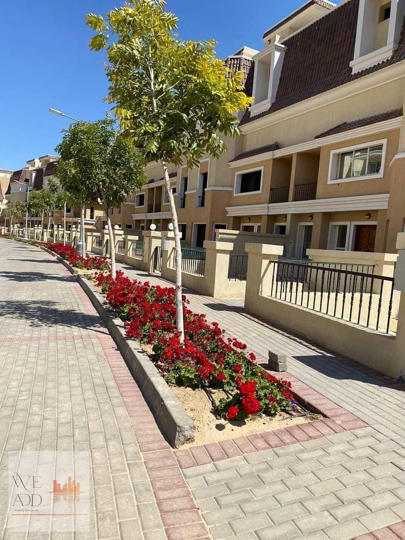 Install your villa after 9 months and book now a townhouse in the Butterfly Compound on the Amal Direct Axis, area 250 m, middle, with a down payment 20