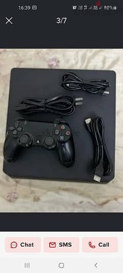 ps 4 slim 750gb +2 joystick  + offline 8games available 0